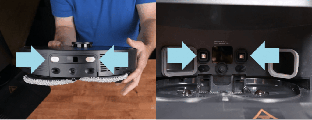 Dreame L50 robot vacuum charge contacts