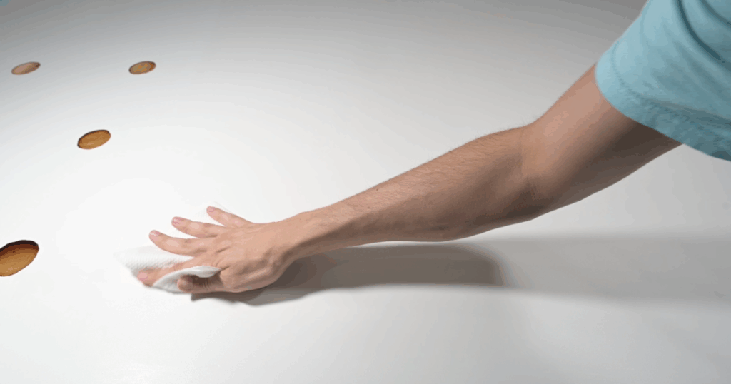 Hard Floor Cleaner water penalty | Vacuum Wars Weighing towels to test water left after floor cleaning.