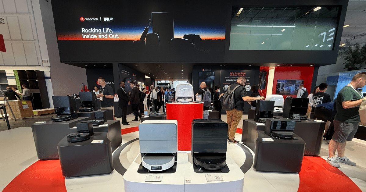 A full view of Roborock's booth at IFA 2025