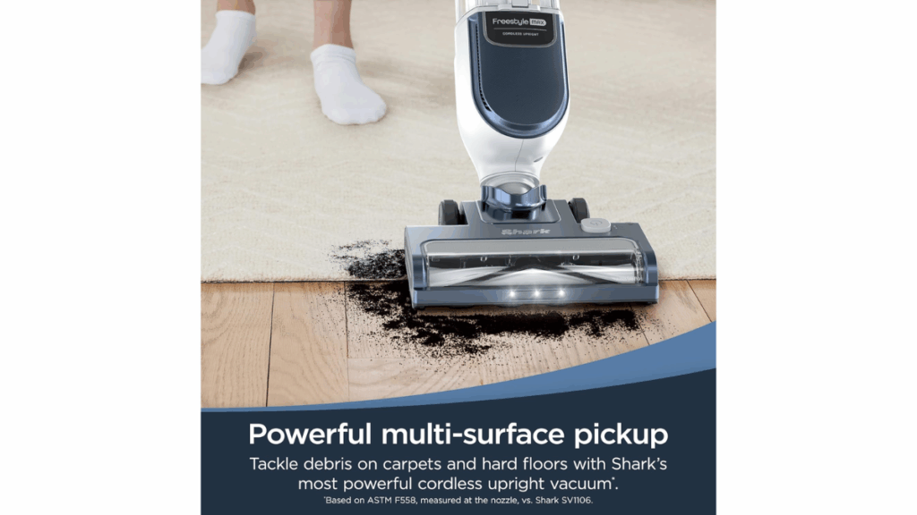Shark Freestyle Max Vacuuming Hard Floor and Carpet
