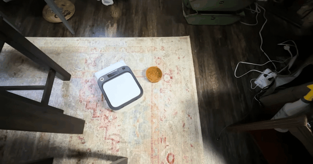 Matic Obstacle avoidance real world | Vacuum Wars Matic robot vacuum navigating around obstacles on a rug, demonstrating its camera-based obstacle detection for cords, furniture legs, and small objects