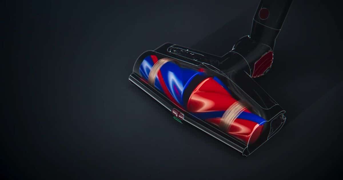 | Vacuum Wars Illustration of Dyson’s All Floors Cones™ Sense cleaner head with dual conical brush bars.