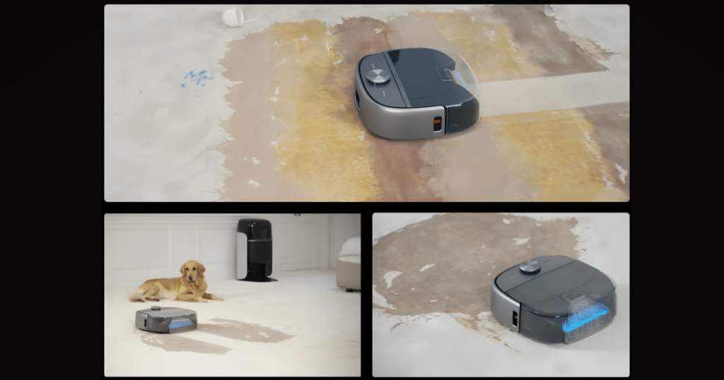 Robotin r2 Robot Carpet Cleaner at Work | Vacuum Wars Robotin r2 Robot Carpet Cleaner cleaning carpet stains