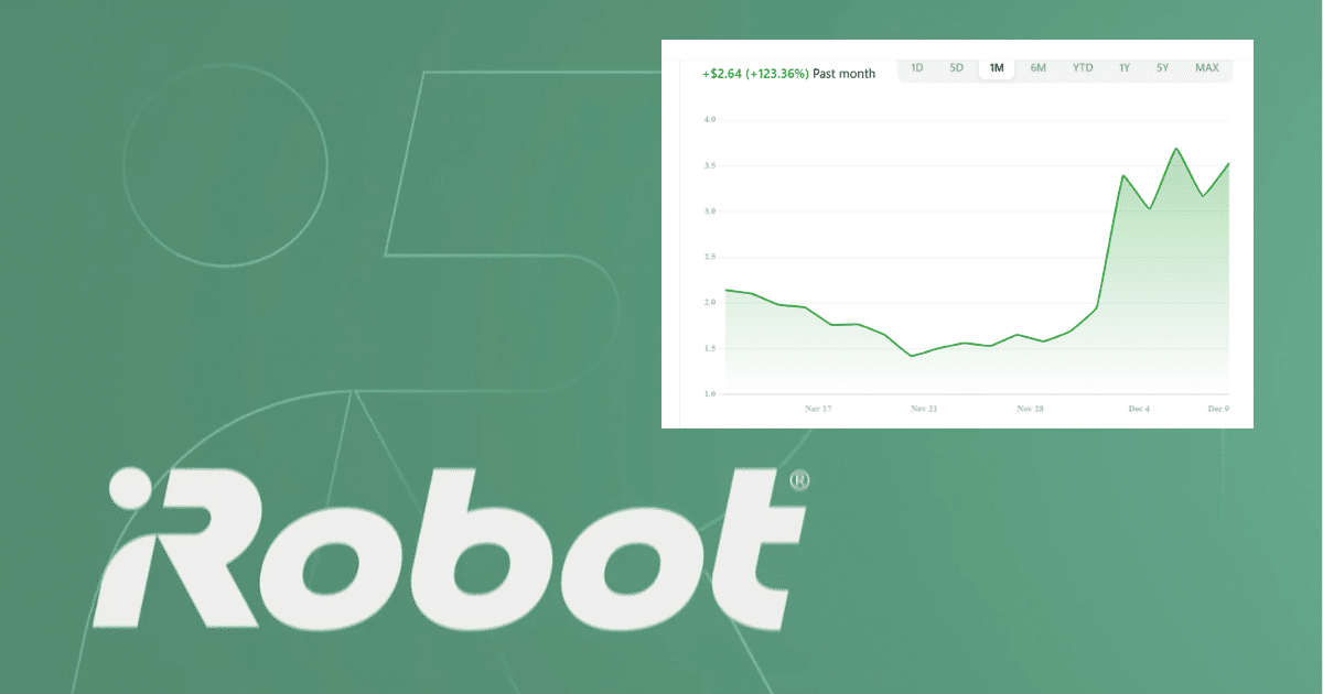 irobot stock rising title