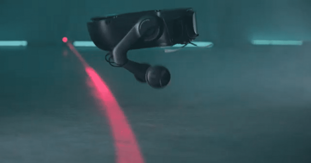 roborock saros rover jump | Vacuum Wars Roborock Saros Rover robot vacuum with wheel-legs performing a small jump over a laser obstacle in a demo