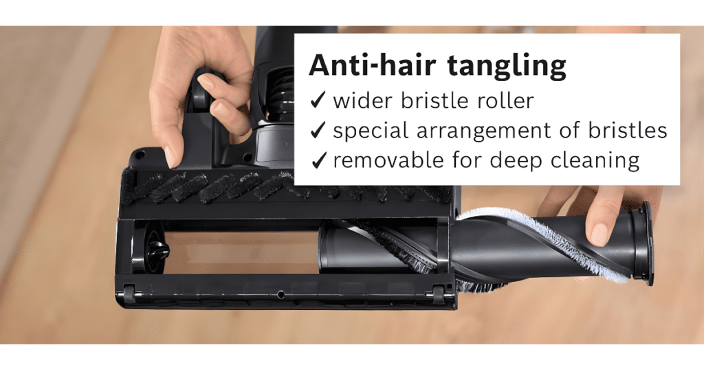 bosch unlimited 9 antitangle | Vacuum Wars Bosch Unlimited 9 and Unlimited 10 anti-hair tangling floor head with removable roller for easier deep cleaning