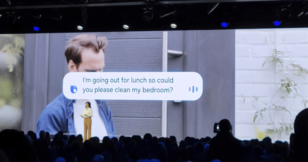 samsung bespoke jet bot ai | Vacuum Wars Liz Anderson, Samsung's Head of Integrated Marketing for Digital Appliances, demonstrates natural language abilities of the Bespoke AI Jet Bot Steam Ultra Robot Vacuum at Samsung's First Look 2026 event