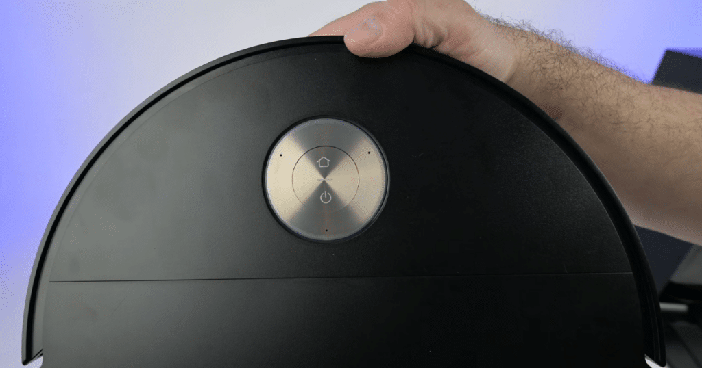 Dreame X60 Max Ultra Complete lidar retracted | Vacuum Wars Dreame X60 Max Ultra Complete with retractable LiDAR turret lowered for low-clearance cleaning