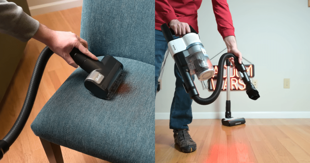 Levoit Aero attachments | Vacuum Wars Levoit Aero cordless vacuum attachments including motorized upholstery tool and hose for above-floor cleaning
