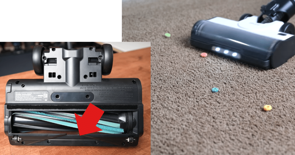 Levoit Aero hard large debris | Vacuum Wars Levoit Aero vacuum floor head with large debris pickup gate and brush roll design