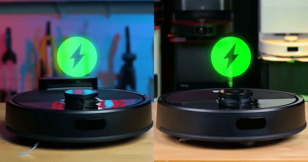 Roborock Q7 L5 vs M5 battery efficiency | Vacuum Wars Roborock Q7 L5 vs Q7 M5 battery efficiency comparison showing longer runtime per percent charge performance