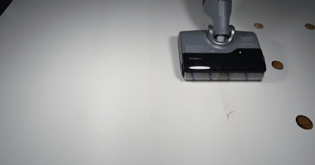 Narwal S20 Pro Stain Test 2 | Vacuum Wars The Narwal S20 Pro hard floor cleaner successfully cleaning stains on a hard floor.