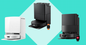 Three 3D printers in white, black, and dark gray are shown on a teal background, with a smartwatch beside the center unit.