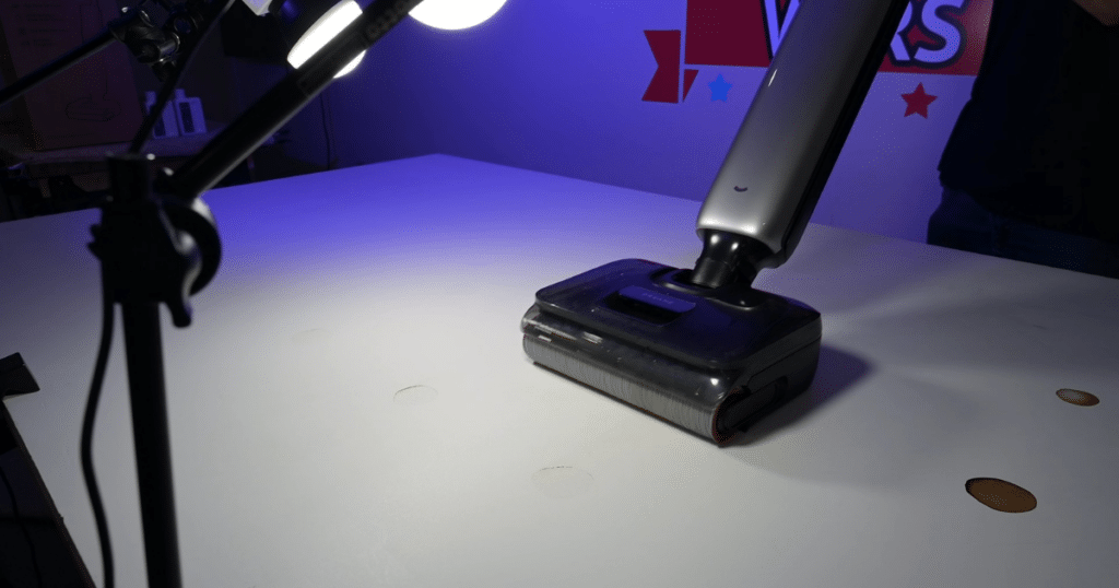 Dreame Aero Pro Mopping Tests | Vacuum Wars Dreame Aero Pro hard floor cleaner during Vacuum Wars water-control and mopping performance testing