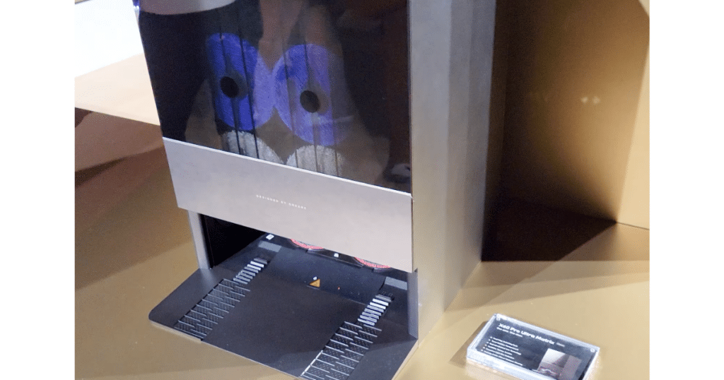 Dreame X60 Pro Ultra Matrix | Vacuum Wars A concept docking station for the Dreame X60 Pro Ultra Matrix robot vacuum is displayed at a trade show.