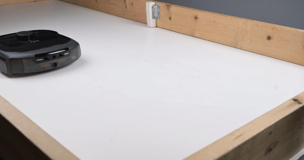 Eufy E25 Omni Robot Vacuum Successfully Vacuuming Fine Debris on Hard Floor