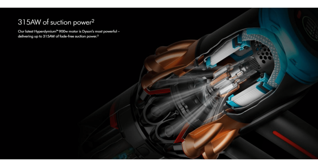The V16 Piston Animal is powered by a new Hyperdymium™ 900W motor