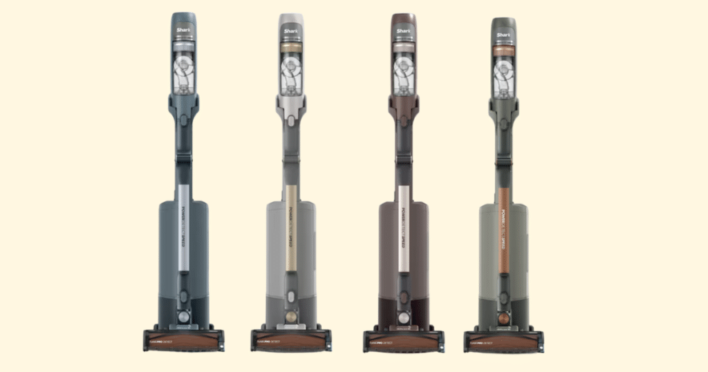 Shark Ninja Luxe Vacuums Title | Vacuum Wars Shark PowerDetect Speed cordless vacuum in Harbor Slate, Oatstone, Walnut, and Sagewood Luxe Collection colorways