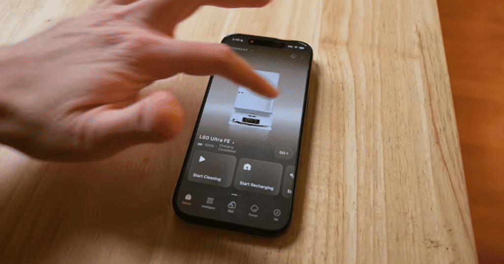 Dreame L60 Ultra PE app | Vacuum Wars The Dreame app for the L60 Ultra PE provides scheduling, room editing, no-go zones, floor-direction cleaning, voice assistant support, and Matter smart-home integration.