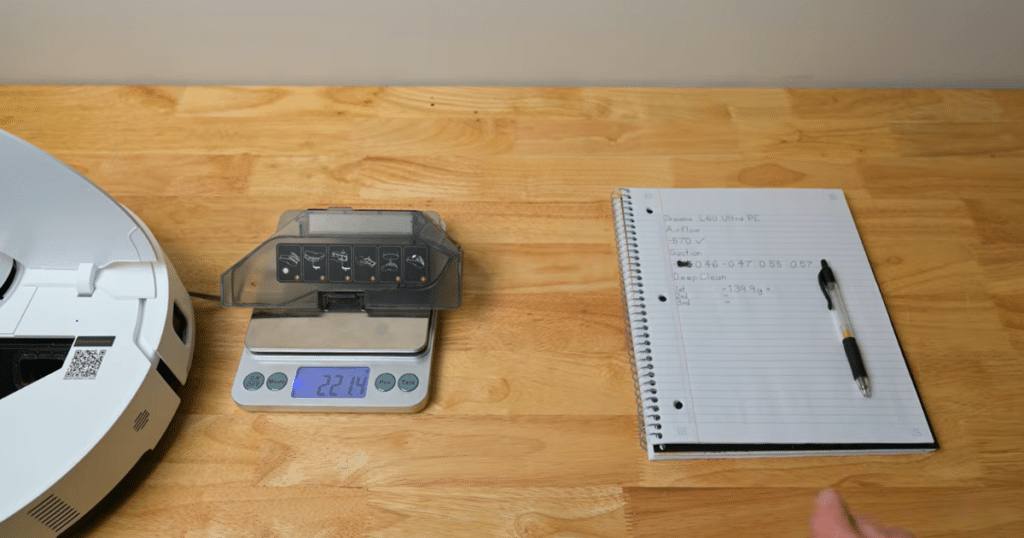 Dreame L60 Ultra PE carpet test | Vacuum Wars The Dreame L60 Ultra PE undergoes Vacuum Wars' carpet deep-clean test, weighing the dustbin to determine that the L60 Ultra PE removed 94% of the sand