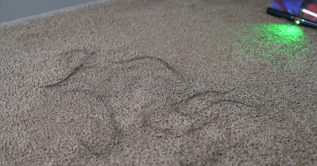 Dyson V16 Hair Pickup Test 1 | Vacuum Wars Dyson V16 Piston Animal Submarine cordless vacuum approaching hair on carpet .