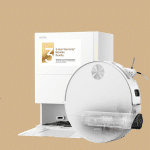MOVA S70 Roller 150x150 | Vacuum Wars White desktop printer with a circular component placed in front, on a warm beige background.”,