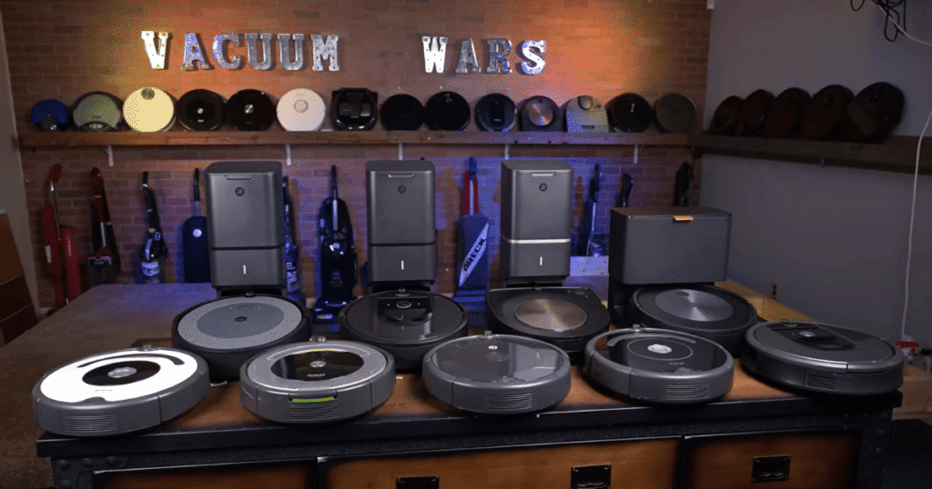 American-made robot vacuum path irobot | Vacuum Wars Vacuum Wars' robot vacuum test lab displays models from major manufacturers whose products have historically relied on Asian manufacturing.