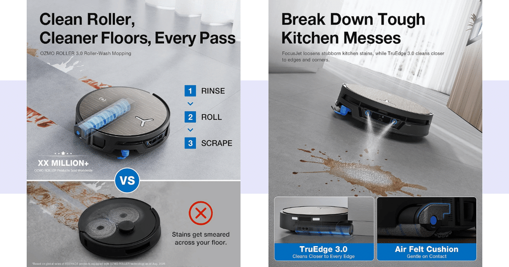 Ecovacs x12s omnicyclone vacuum 1 | Vacuum Wars ECOVACS DEEBOT X12S OmniCyclone OZMO Roller 3.0 mopping system with FocusJet Pre-Spray and TruEdge 3.0 edge cleaning.