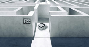 Matic Robot Vacuum FCC | Vacuum Wars Matic robot vacuum navigating a maze marked FCC, representing new U.S.-content requirements for robot vacuums.
