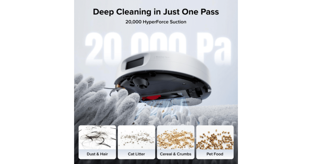Roborock Q Revo 2 Pro Robot Vacuum 20000 Pascals | Vacuum Wars Roborock Q Revo 2 Pro demonstrating automatic mop removal, 15 mm mop lifting, Carpet Boost, and deep carpet cleaning.