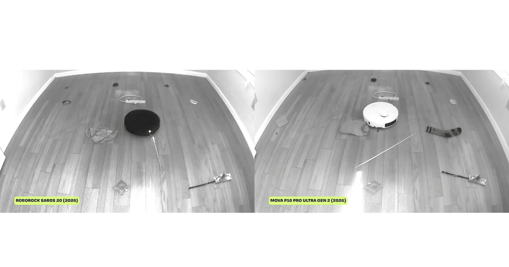 Robot buyer guide Obstacle Avoidance | Vacuum Wars Robot vacuums navigating around common household objects during Vacuum Wars obstacle avoidance testing.