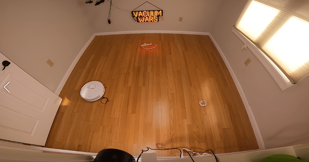 Dreame D20 Plus Obstacle Avoidance at Vacuum Wars | Vacuum Wars Dreame D20+ in the Vacuum Wars obstacle-avoidance test area.