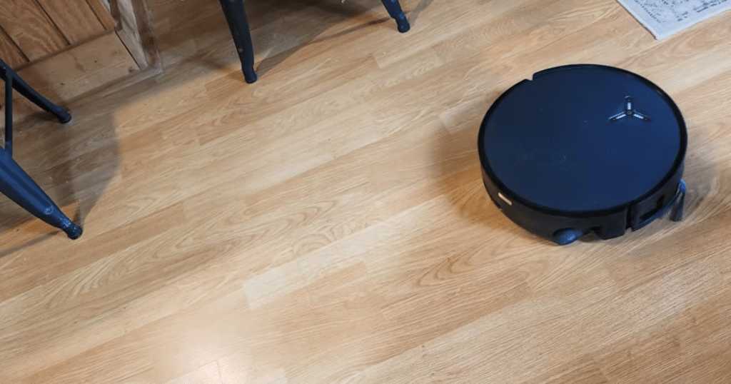 Ecovacs X12 at home Mopping Soy Sauce 2 Vacuum Wars | Vacuum Wars The Ecovacs X12 OmniCyclone robot vacuum cleaner successfully mopping up a wet spill on a hard floor